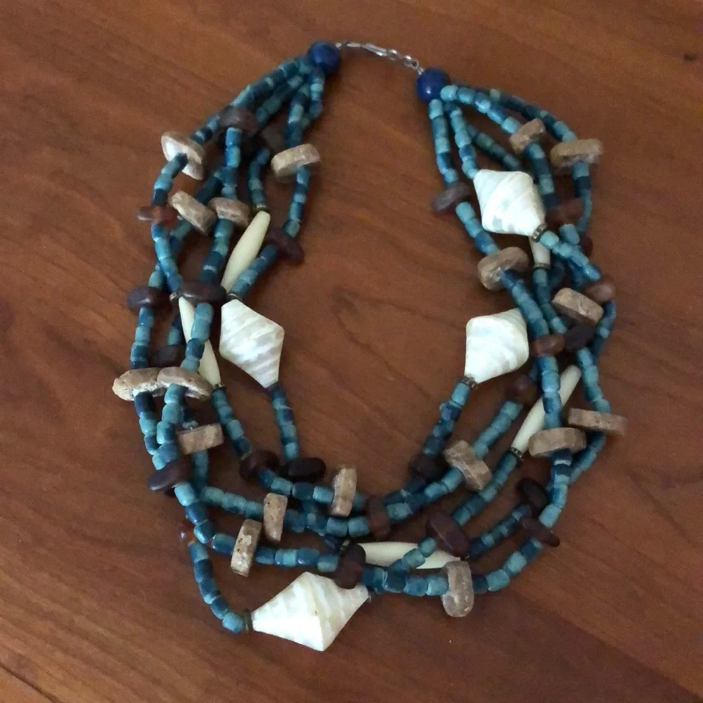 Stone and shell necklace